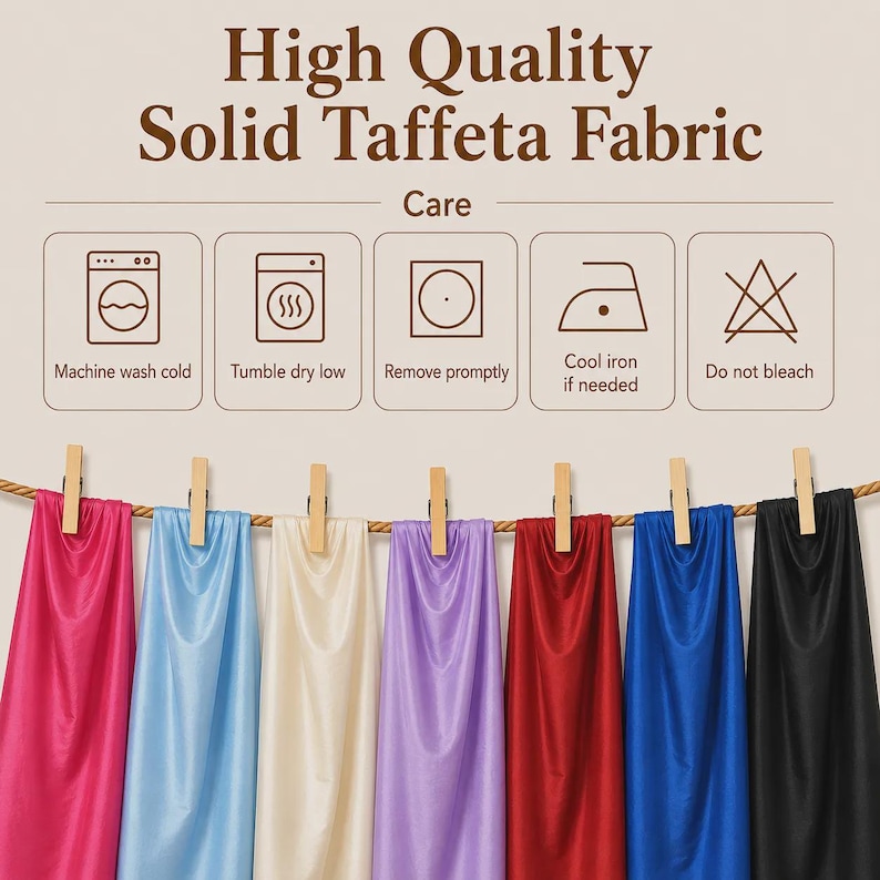 Burgundy Taffeta Fabric Sold By The Yard _ ''60 WIDTH _ Polyester High Quality Taffeta Fabric_ Decoration, Dresses, Clothing Fabric image 7