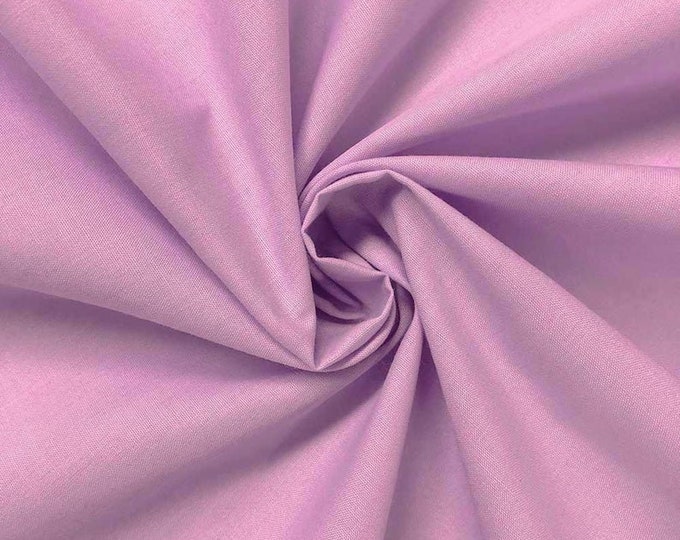 Lavender_ High Quality 60 Wide Poly cotton Fabric By The Yard/Costumes, Decor, Dresses, Shirt Clothing, Garments Bed Spreads Pillow Cases