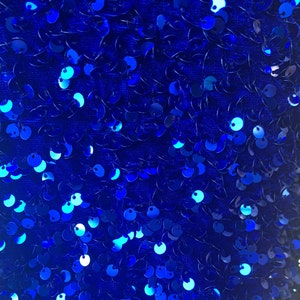 Royal Blue Sequin Fabric By the Yard/ Sequin Stretch Velvet Fabric/ embroidered Lace Fabric / Blue Spandex Velvet Fabric With Sequin