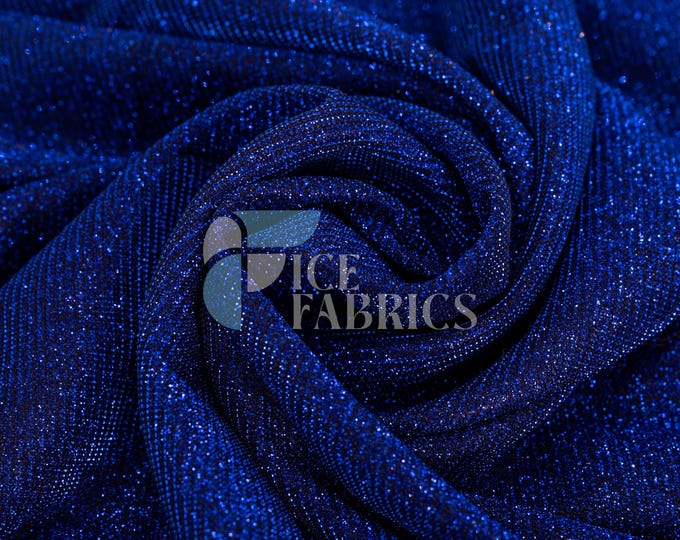Royal Sparkle Lurex Sparkle Glitter Knit Spandex Fabric by the Yard for Dancewear and Apparel