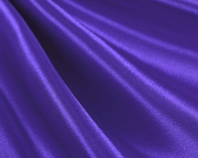 Purple_ Medium High Quality Satin Fabric Sold By The Yard/ 60'' Wide Inches Used For Dresses, Decorations, Fashion Show/Wholesale Price