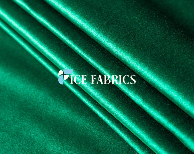 Green Royal Soft Velvet Upholstery Fabric by the Yard – Heavy Weight Fabric for Sofa, Couch, Chair, Drapery, Curtains, and Home Décor
