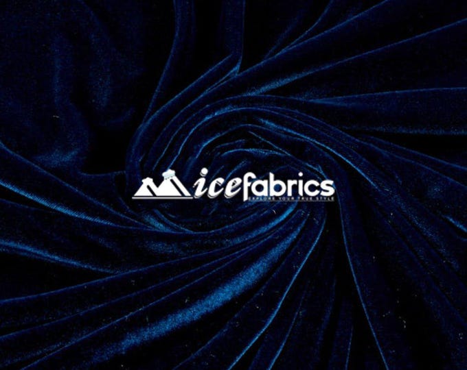 Smooth Dark Purple 4 Way Stretch Velvet Fabric By The Yard | Polyester Spandex Fabric | for Dress, tablecloth, Drapery | VelvetFlex