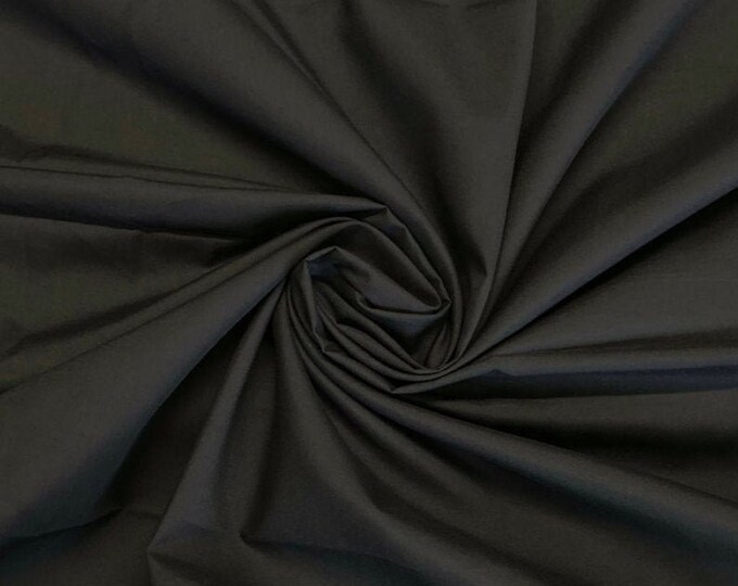 Black_ High Quality 60 Wide Poly cotton Fabric By The Yard/Costumes, Decor, Dresses, Shirt Clothing, Garments Bed Spreads Pillow Cases
