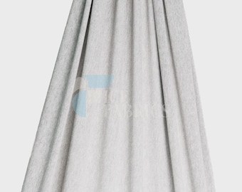 Tecido de algodão cinza com elasticidade em quatro direções, vendido por metro (152 cm de largura), leve, em algodão com elastano, ideal para vestidos, costura e vestuário.
