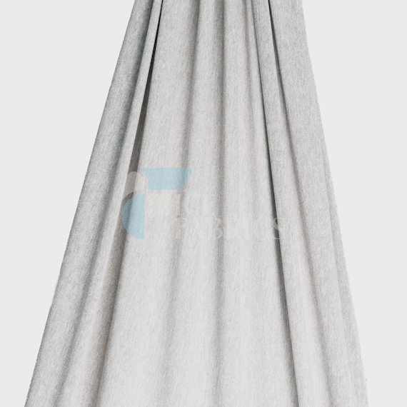 Gray 4 Way Stretch Cotton Fabric By The Yard (60” Wide ) lightweight Cotton Spandex Fabric for Dress, Sewing, clothing