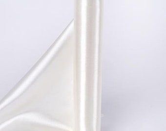 White CHARMEUSE Stretch Satin Fabric By The Yard// Stretch CHARMEUSE Satin For Dresses, Decorations, Craft Project, Event Decor, Garments