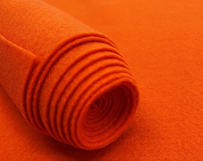 Orange Acrylic Felt Fabric_ "72 Wide _ Thick Quality Felt Fabric By The Yard _ Felt By The BOLT _ Wholesale Price