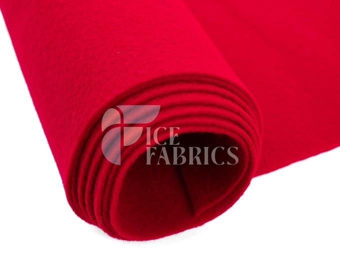 Red Acrylic Felt Fabric_ "72 Wide _ Thick Quality Felt Fabric By The Yard _ Felt By The BOLT _ Wholesale Price