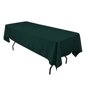 Rectangle Tablecloth - 60 x 102&quot; Inch - Hunter Green buffet for 6 Foot Table in Washable Polyester decorations shop prom wedding