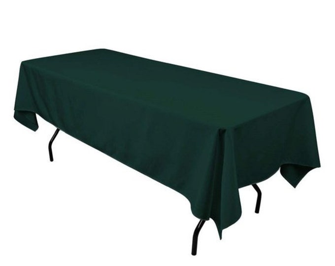 Rectangle Tablecloth - 60 x 102" Inch - Hunter Green buffet for 6 Foot Table in Washable Polyester decorations shop prom wedding