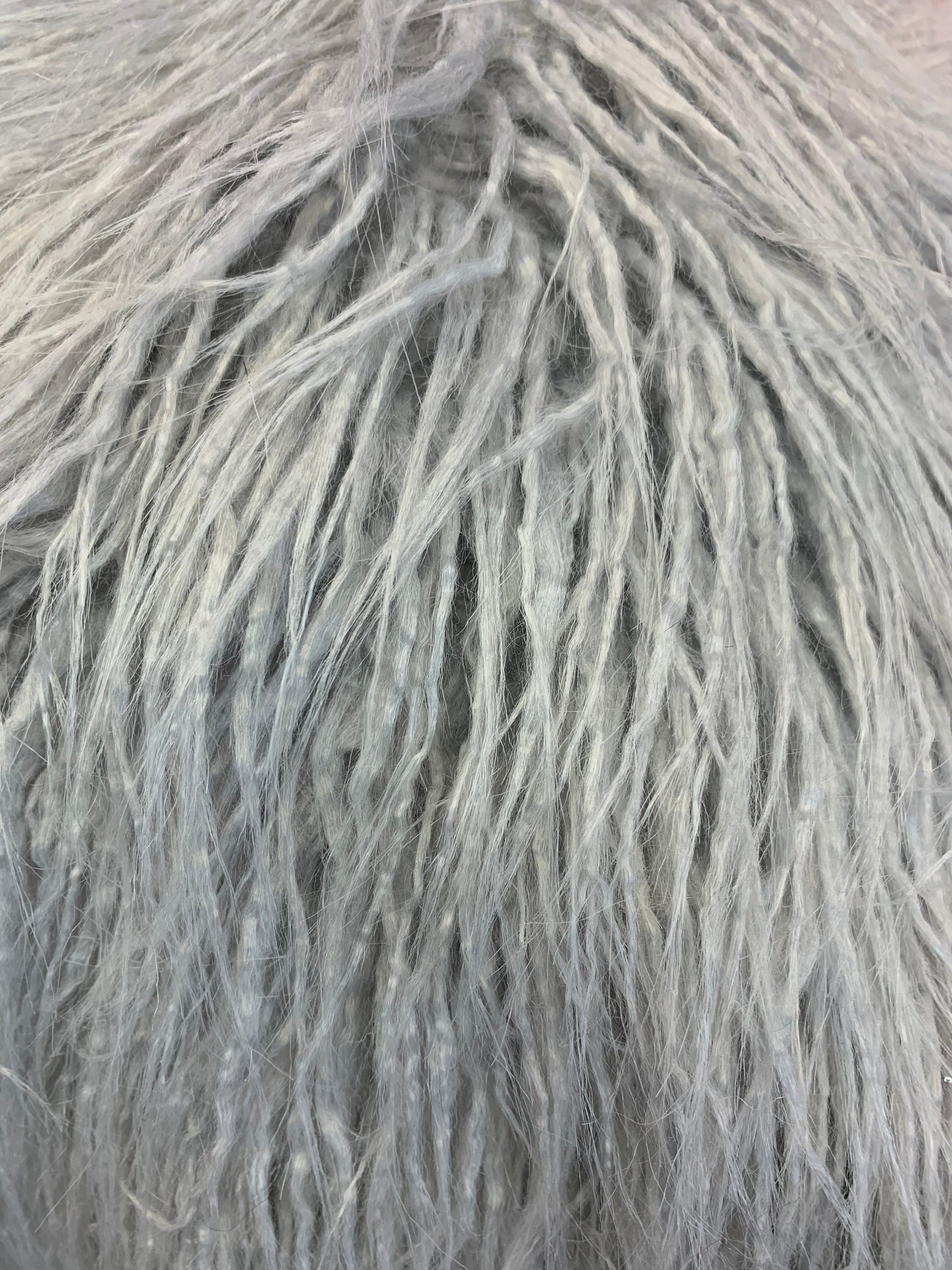 Yeti Mongolian Long Pile Animal Fur Material Gray Fake FAUX | Etsy