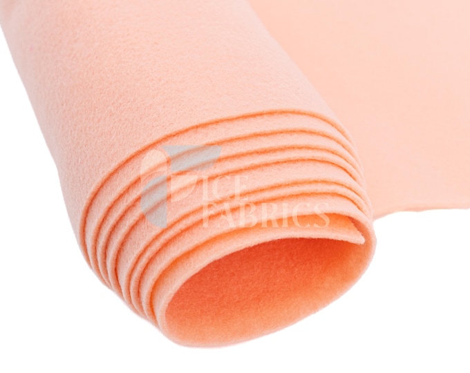 Peach Acrylic Felt Fabric_ "72 Wide _ Thick Quality Felt Fabric By The Yard _ Felt By The BOLT _ Wholesale Price
