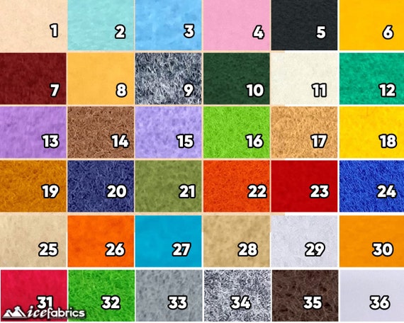 Felt Fabric by The Yard - 72 Wide, Thick Acrylic Felt - Non Woven Material, for Cushions, DIY Projects, Hobbies, Holiday, Decorations by Ice