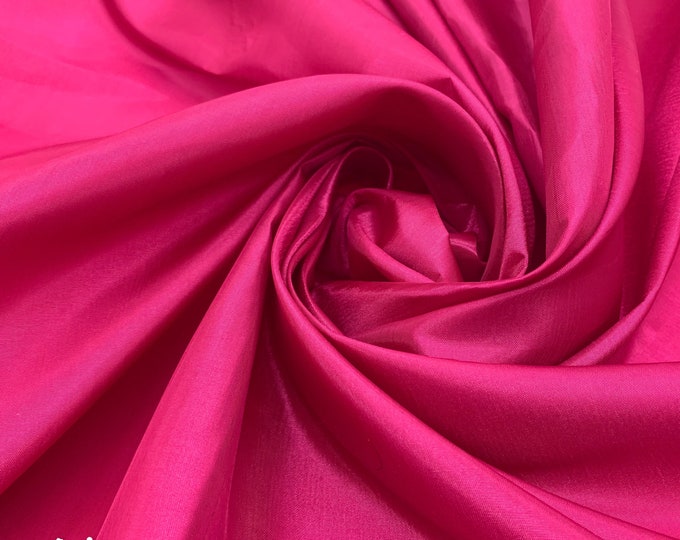 Magenta Taffeta Fabric Sold By The Yard _ ''60 WIDTH _  Polyester High Quality Taffeta Fabric_ Decoration, Dresses, Clothing Fabric