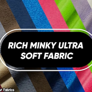 Rich Minky Fabric By The Yard 60 Wide Ultra Soft Fabric 3.mm Pile Used for Blanket, and many more image 2
