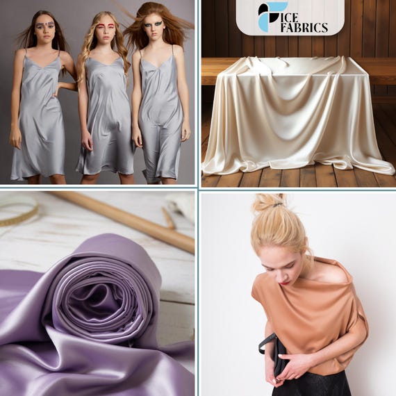 fine crisp luxurious silky fabric for dresses Sand Beige Silk Taffeta Apparel Fabric
