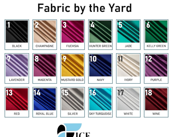 Luxury Stretch Silk Satin Fabric by The Yard - 2-Way Stretch 60" Wide Silky Fabric for Apparel and Decor - Ice Fabrics