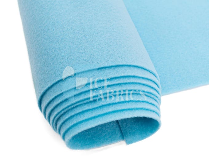 Baby Blue Acrylic Felt Fabric_ "72 Wide _ Thick Quality Felt Fabric By The Yard _ Felt By The BOLT _ Wholesale Price