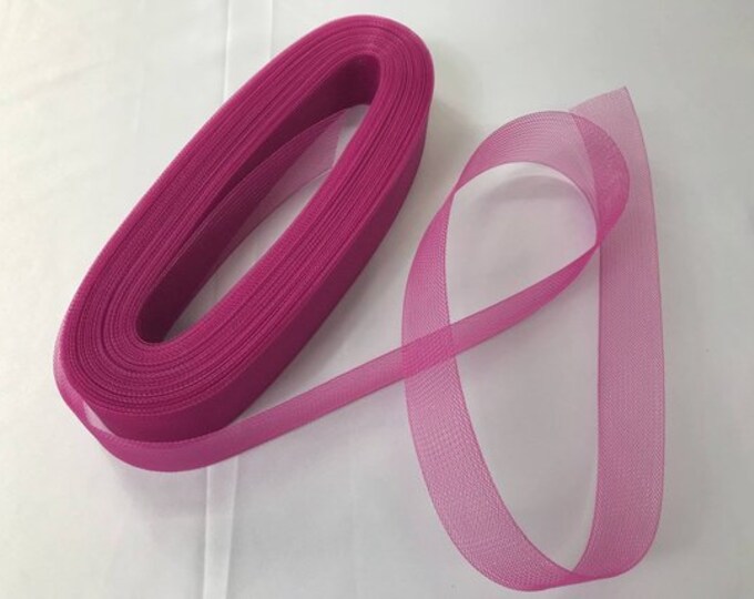 Horsehair - 2 Inch Crinoline Braid Trim Fuchsia For Wedding Bridal Prom Decorations 10 Yards