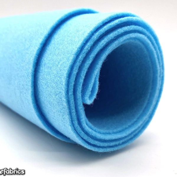 Baby Blue Acrylic Felt Fabric By The Yard | Crafts Fabric | 72” Inches Wide | Thick Acrylic Felt Fabric