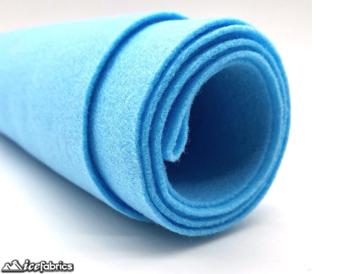 Baby Blue Acrylic Felt Fabric By The Yard | Crafts Fabric | 72” Inches Wide | Thick Acrylic Felt Fabric