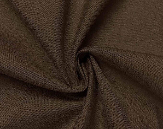 Brown_ High Quality 60 Wide Poly cotton Fabric By The Yard/Costumes, Decor, Dresses, Shirt Clothing, Garments Bed Spreads Pillow Cases