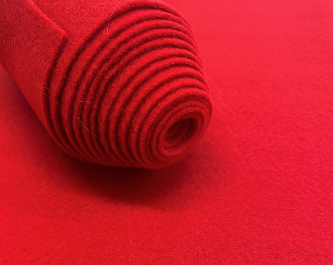 Red Acrylic Felt Fabric_ "72 Wide _ Thick Quality Felt Fabric By The Yard _ Felt By The BOLT _ Wholesale Price