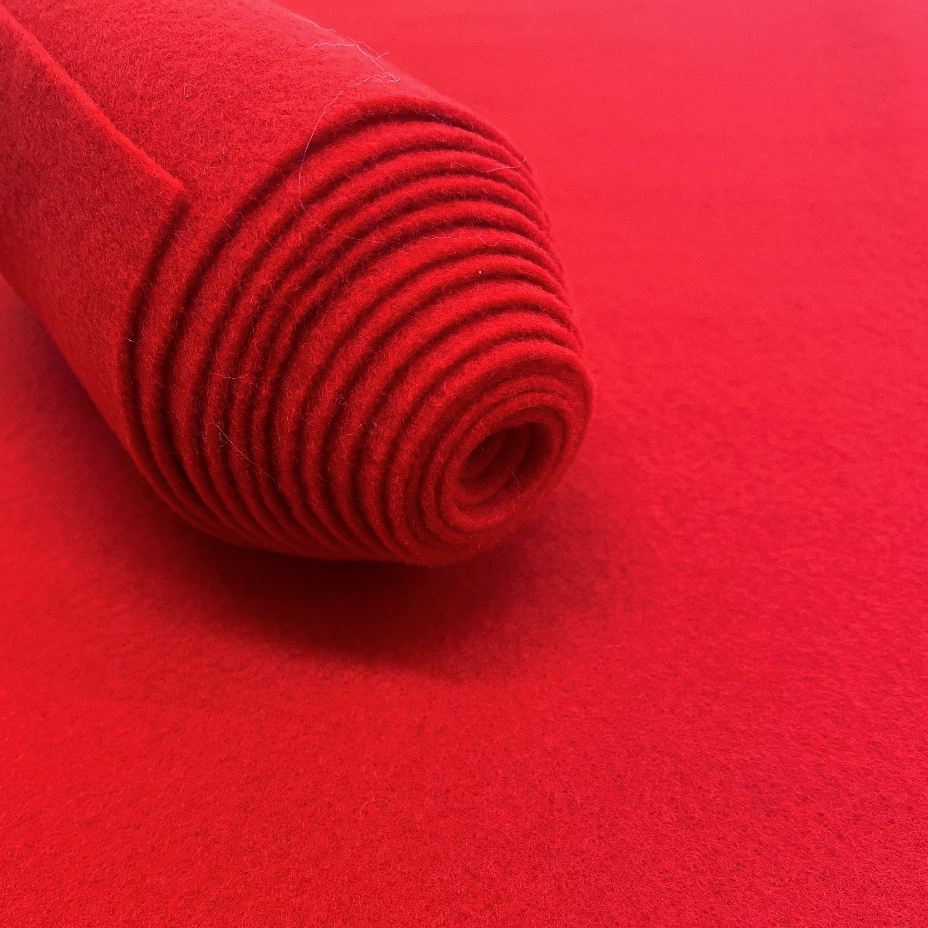 Tela de fieltro rojo por metro para la creación de bricolaje, trabajo manual
