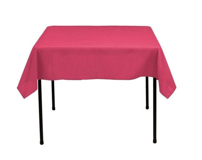 Square Tablecloth - 60 x 60 Inch - Fuchsia Square Table Cloth for Square or Round Tables in Washable Polyester