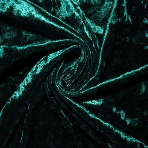 Emerald Stretch Fabric// Tejido de terciopelo triturado estirado de alta calidad cortado a medida//58,60 Ancho para vestidos, DECORACIONES, faldas, botas, bolso