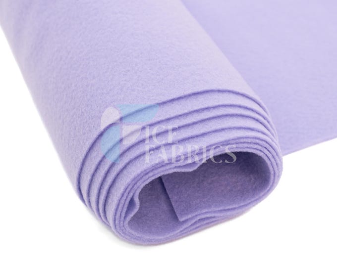 Lilac Acrylic Felt Fabric By The Yard | Crafts Fabric | 72” Inches Wide | Thick Acrylic Felt Fabric