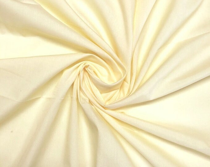Cream_ High Quality 60 Wide Poly cotton Fabric By The Yard/Costumes, Decor, Dresses, Shirt Clothing, Garments Bed Spreads Pillow Cases
