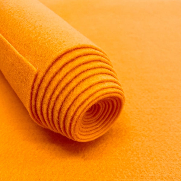Light Orange Acrylic Felt Fabric_ "72 Wide _ Thick Quality Felt Fabric By The Yard _ Felt By The BOLT _ Wholesale Price