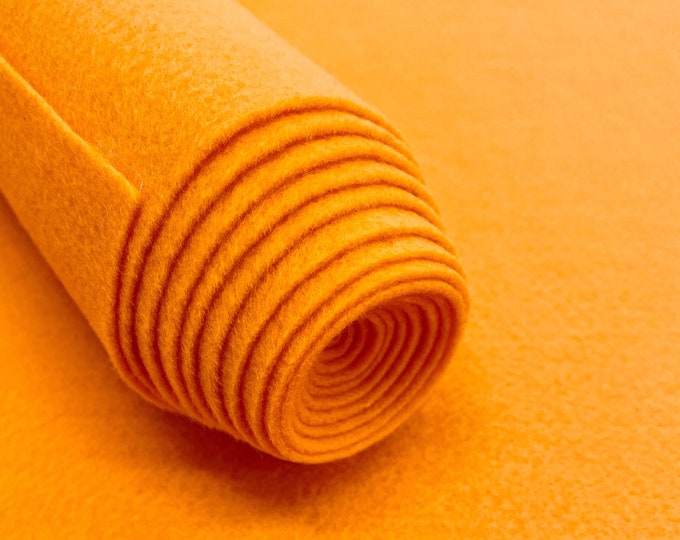 Light Orange Acrylic Felt Fabric_ "72 Wide _ Thick Quality Felt Fabric By The Yard _ Felt By The BOLT _ Wholesale Price