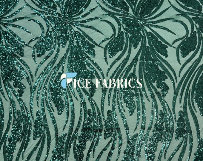 Elegant Feather Light Green Sequin Fabric By The Yard Stretch Mesh Spandex Fabric Sequin Mesh Fabric Wedding Dress, Prom Dress