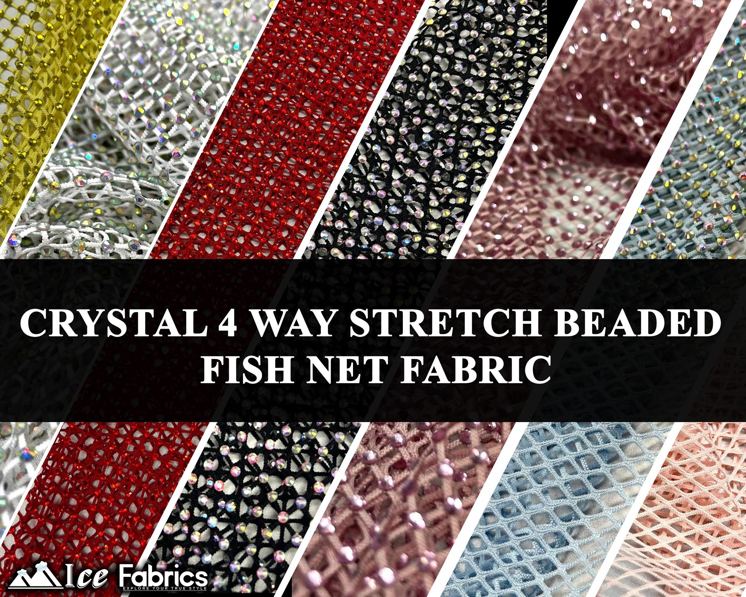 Beaded stretch fabric deals