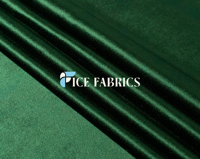 Hunter Green Royal Soft Velvet Upholstery Fabric by the Yard – Heavy Weight Fabric for Sofa, Couch, Chair, Drapery, Curtains, and Home Décor