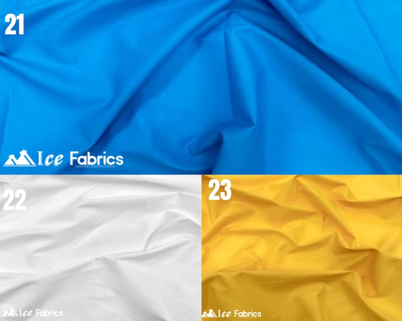 Cotton Polyester Broadcloth Fabric | Turquoise | White | Spa Yellow
