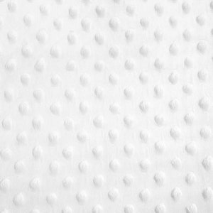 Tessuto elasticizzato in 4 direzioni di alta qualità, 60 punti Minky con fossette larghe, venduto tagliato su misura/(bianco) 1,2 m morbido tessuto Minky per coperta