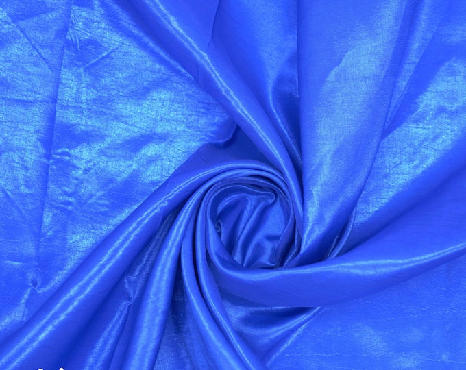 Luxury Taffeta Fabric By The Yard _ Royal Blue_ "60 WIDTH _ Solid Taffeta Fabric at Wholesale Price