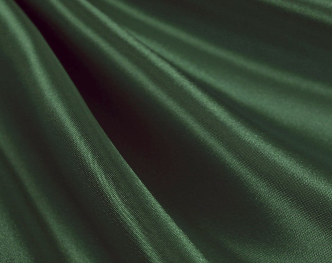 Hunter Green_Medium High Quality Satin Fabric Sold By The Yard/ 60'' Wide Inches Used For Dresses, Decorations, Fashion Show/Wholesale Price