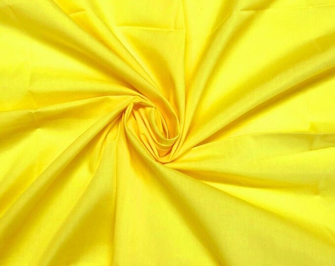 Yellow_ High Quality 60 Wide Poly cotton Fabric By The Yard/Costumes, Decor, Dresses, Shirt Clothing, Garments Bed Spreads Pillow Cases