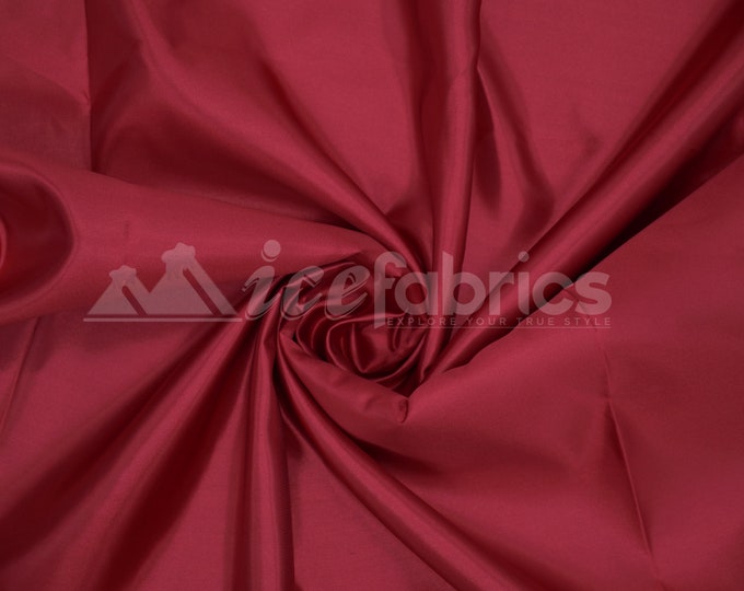 Wine Red Silky Bridal Satin Fabric By The Yard _ Charmeuse Thick Heavy Satin Fabric_ 60" wide_ Wholesale Price