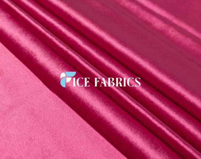 Fuchsia Royal Soft Velvet Upholstery Fabric by the Yard – Heavy Weight Fabric for Sofa, Couch, Chair, Drapery, Curtains, and Home Décor