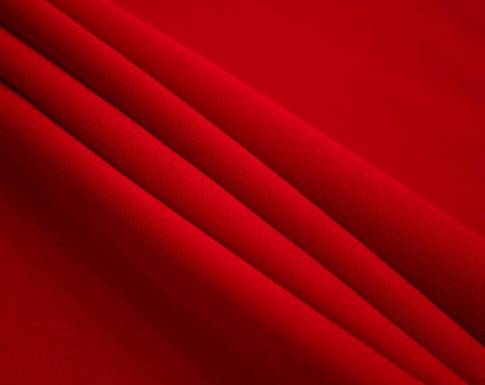 Red Solid Poly Poplin Fabric By The Yard - ''60 Width - Polyester Poplin - Wholesale Price- Used for Decorations, Parties, Weddings