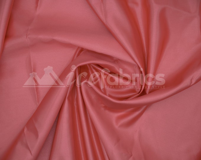 Coral Silky Bridal Satin Fabric By The Yard _ Charmeuse Thick Heavy Satin Fabric_ 60" wide_ Wholesale Price