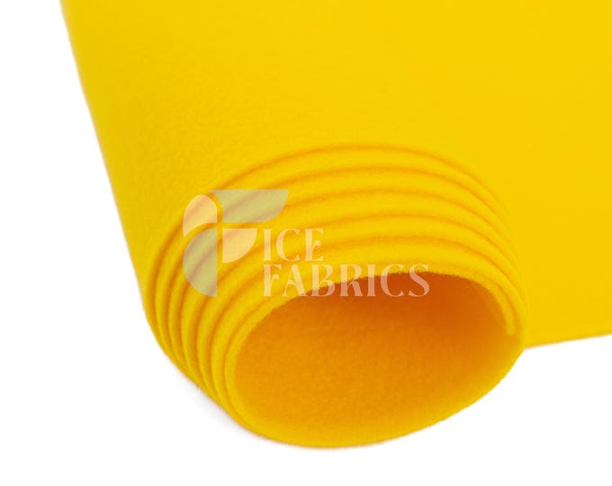 Bright Gold  Acrylic Felt Fabric_ "72 Wide _ Thick Quality Felt Fabric By The Yard _ Felt By The BOLT _ Wholesale Price