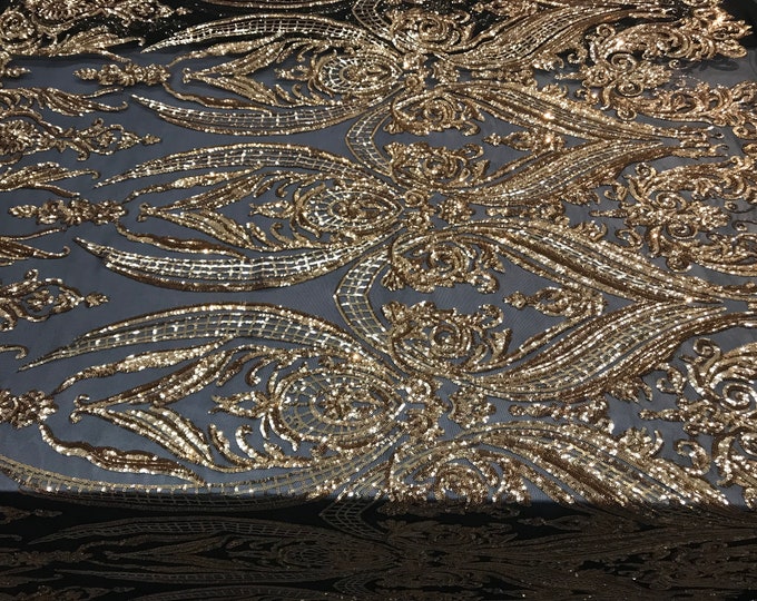 Gold Sequins 4 way stretch wedding prom Fabric Dresses by the yard bridal Decorations top shop tablecloths Night Gowns Decor Skirts