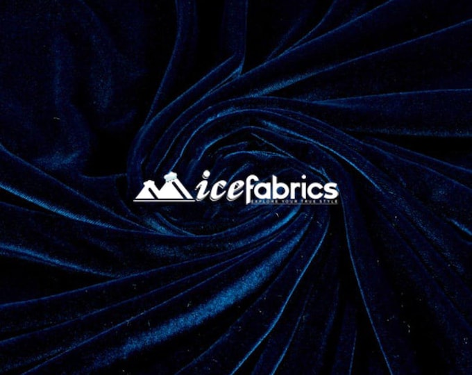 Smooth Peacock 4 Way Stretch Velvet Fabric By The Yard | Polyester Spandex Fabric | for Dress, tablecloth, Drapery | VelvetFlex